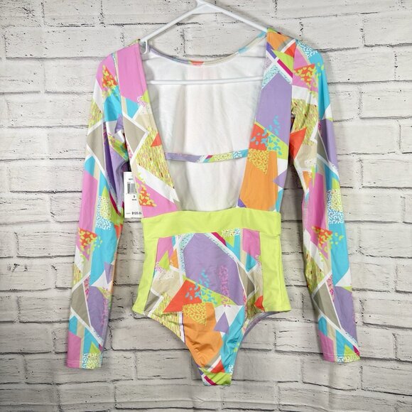 BODY GLOVE Colorbox Wave Size Small Long Sleeve One Piece Rash Guard Swimsuit - Picture 6 of 11
